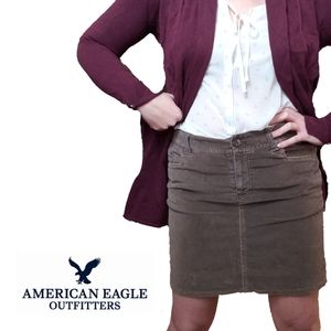 AE Brown Skirt with Stretch Fabric